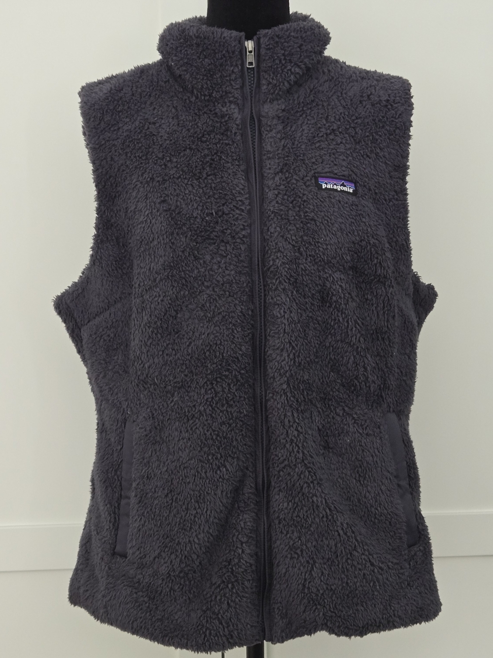 Patagonia Los Gatos Gray Sherpa Fleece Vest Gorpccore Hiking Granola Girl XL